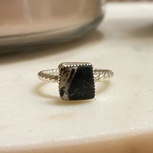 Sterling Silver and White Buffalo Ring